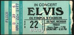Elvis Presley-1977 RARE Concert Ticket Stub (Detroit-Olympia Stadium)