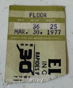 Elvis Presley-1977 RARE Concert Ticket Stub From Concert In Alexandria, LA