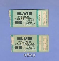 Elvis Presley 2 Concert Tickets Stubs Dayton Ohio October 26 1976 SEAT 6&7 BOTH