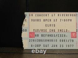 Elvis Presley 2nd to Last Concert Ticket Stub Riverfront Coliseum Cincinnati OH