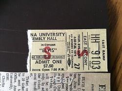 Elvis Presley 6/27/74 Indiana University Concert Ticket Stub +folio + Article E2