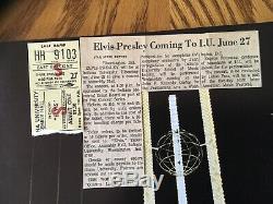 Elvis Presley 6/27/74 Indiana University Concert Ticket Stub +folio + Article E2