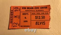 Elvis Presley 9-6-76 Last Authentic Huntsville AL Concert Original Ticket Stub