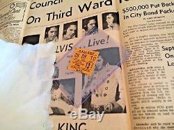 Elvis Presley April 13 1972 Charlotte NC Concert ticket stub Used Handkerchief