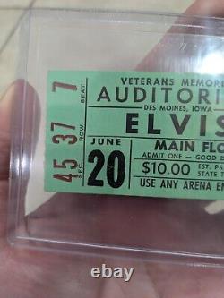 Elvis Presley CONCERT TICKET STUB Des Moines, IA 6/20/74 MAIN FLOOR! NICE