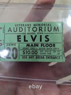 Elvis Presley CONCERT TICKET STUB Des Moines, IA 6/20/74 MAIN FLOOR! NICE