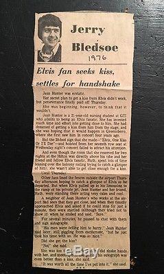 Elvis Presley Concert 3 Consecutive Ticket Stub + News Paper Clippings Vintage