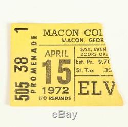 Elvis Presley Concert Ticket Stub April 15, 1972 Macon GA