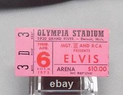 Elvis Presley Concert Ticket Stub April 6, 1972 Olympia Stadium Detroit Mich