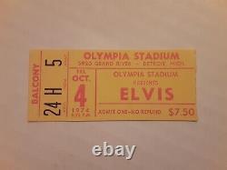 Elvis Presley Concert Ticket Stub Detroit Olympia Stadium Vintage 1974