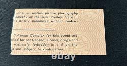 Elvis Presley Concert Ticket Stub Greensboro NC 1977 RARE! Final Concert In NC