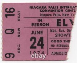 Elvis Presley Concert Ticket Stub June 24 1974 Niagara Falls New York Vintage