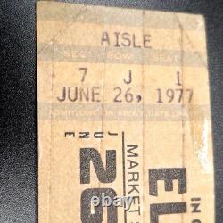 Elvis Presley Concert Ticket Stub, Last Live Performance 6 /26 / 1977