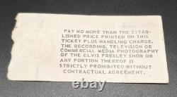 Elvis Presley Concert Ticket Stub, Last Live Performance 6 /26 / 1977