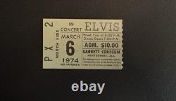 Elvis Presley Concert Ticket Stub March 6 1974 Alabama RARE! Summer Festival