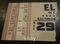 Elvis Presley Concert Ticket Stub / May 1977 Baltimore Civic Center Maryland