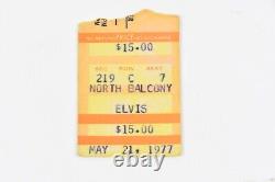 Elvis Presley Concert Ticket Stub May 21st 1977 Freedom Hall Lousiville