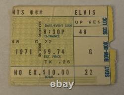 Elvis Presley Concert Ticket Stub -November 11,1971 Cincinnati Gardens Ohio