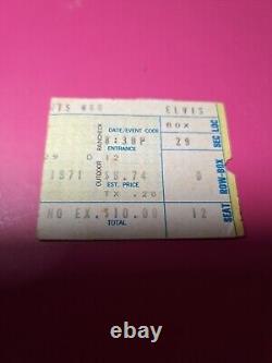 Elvis Presley Concert Ticket Stub -November 11,1971 Cincinnati Gardens Ohio