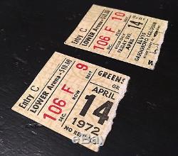 Elvis Presley Concert Ticket Stub Pair News Paper Clippings Vintage Memorabilia