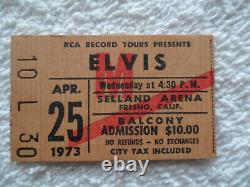 Elvis Presley Original 1973 CONCERT TICKET Stub Fresno, CA EX++