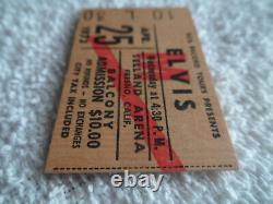 Elvis Presley Original 1973 CONCERT TICKET Stub Fresno, CA EX++