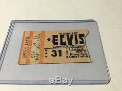 Elvis Presley Original Concert Ticket Stub May 31, 1976 Lubbock Texas