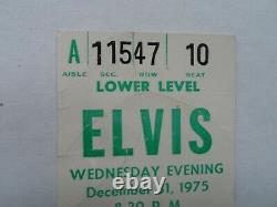 Elvis Presley Original Concert Ticket Stub Pontiac, MI December 31, 1975 NYE