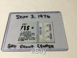 Elvis Presley Original Concert Ticket Stub Sept 3, 1976 St Pete Florida