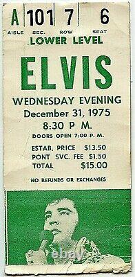 Elvis Presley Original Concert Ticket Stub/photo Pontiac, MI Dec 31, 1975