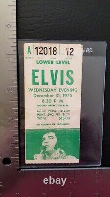 Elvis Presley Original New Years Eve 12/31/1975 Concert Tour Ticket Stub
