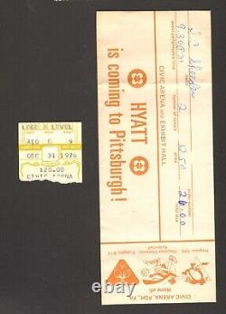 Elvis Presley Rare Original Concert Ticket Stub 12/31/76 Pittsburgh CIVIC Arena