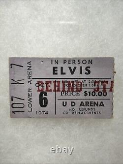 Elvis Presley Rare Original Concert Ticket Stub 1974 UD Arena Dayton Ohio