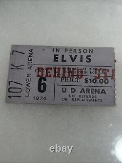 Elvis Presley Rare Original Concert Ticket Stub 1974 UD Arena Dayton Ohio