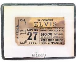 Elvis Presley Sept 27, 1974 Concert Ticket Stub Cole Field House Univ Of MD