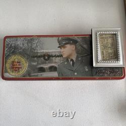 Elvis Presley Tin and Authentic Ticket Stub March 13, 1974 Greensboro Coliseum