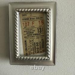 Elvis Presley Tin and Authentic Ticket Stub March 13, 1974 Greensboro Coliseum