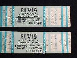 Elvis Presley Unused tickets stub from Aug 27 1977 concert that never happened