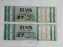 Elvis Presley Unused tickets stub from Aug 27 1977 concert that never happened