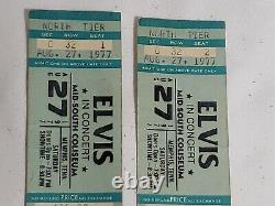 Elvis Presley Unused tickets stub from Aug 27 1977 concert that never happened