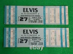 Elvis Presley Unused tickets stub from Aug 27 1977 concert that never happened