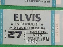 Elvis Presley Unused tickets stub from Aug 27 1977 concert that never happened