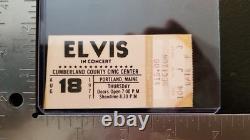 Elvis Presley Vintage August 18, 1977 Portland, Maine Concert Ticket Stub