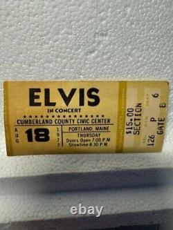 Elvis Presley Vintage August 18, 1977 Portland, Maine Concert Ticket Stub