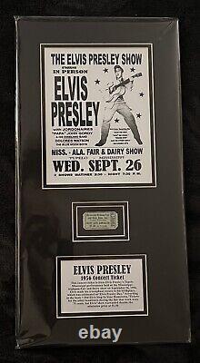 Elvis Presley Vintage Concert Ticket Stub With LOA From Elvis Museum Las Vegas