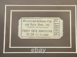 Elvis Presley Vintage Concert Ticket Stub With LOA From Elvis Museum Las Vegas