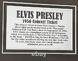 Elvis Presley Vintage Concert Ticket Stub With LOA From Elvis Museum Las Vegas