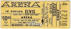 Elvis Presley Vintage Concert Ticket Stub/photo Milwaukee Wi June 28 1974