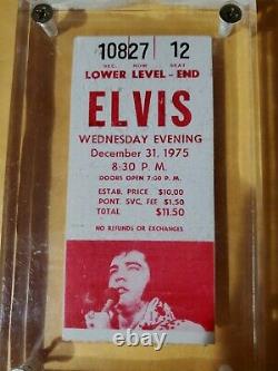 Elvis Presley concert ticket and stub rare red Original 1975 new years eve