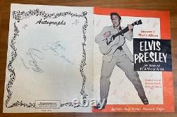 Elvis Presley signed 1956 concert program, with original ticket stubs, Rare